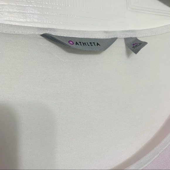 Athleta cap sleeve tee w/ pink front & white back - Picture 2 of 6